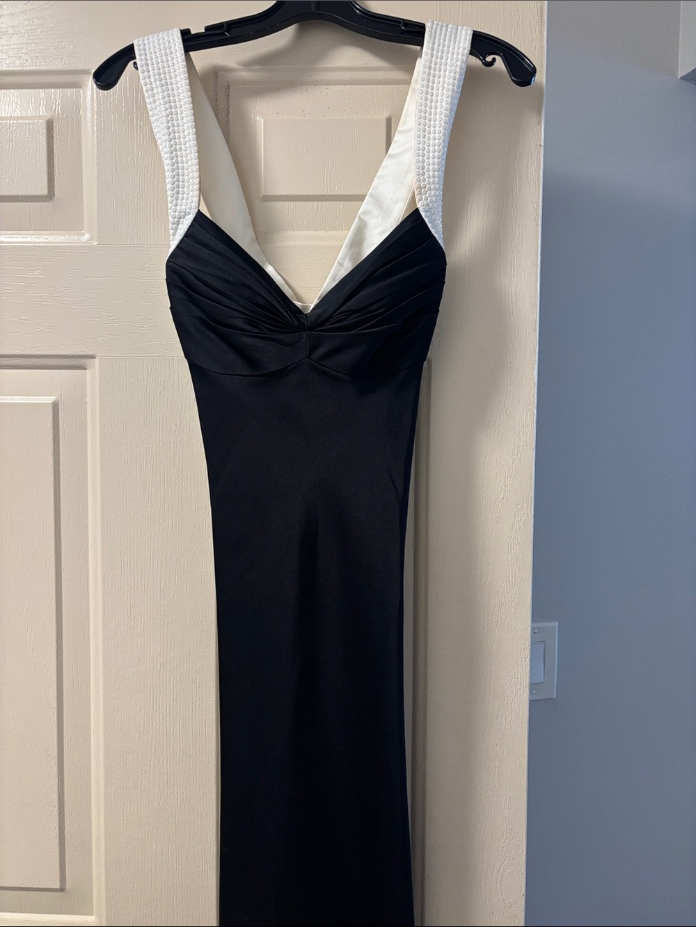 Calvin Klein Black Maxi Dress with White Straps